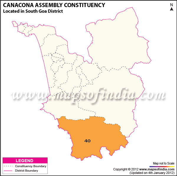 Assembly Constituency Map of Canacona