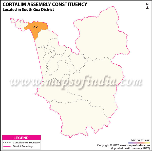 Assembly Constituency Map of Cortalim Assembly Constituency Map of Cortalim