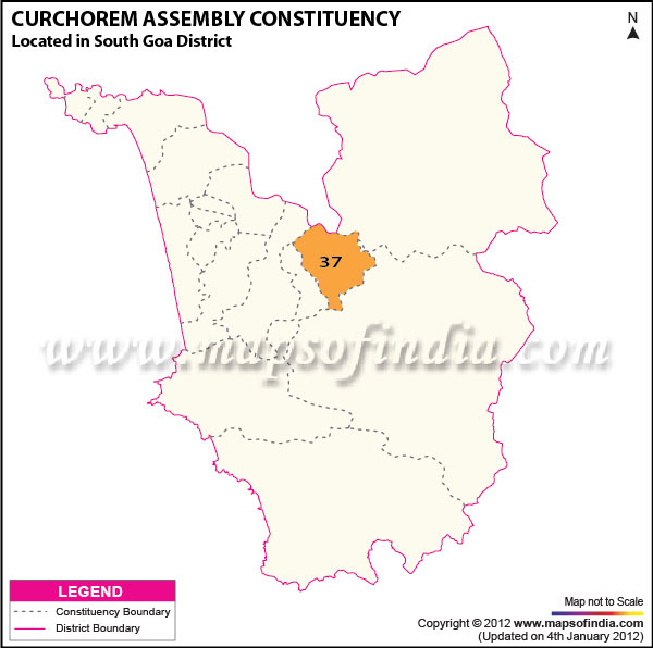 Assembly Constituency Map of Curchorem