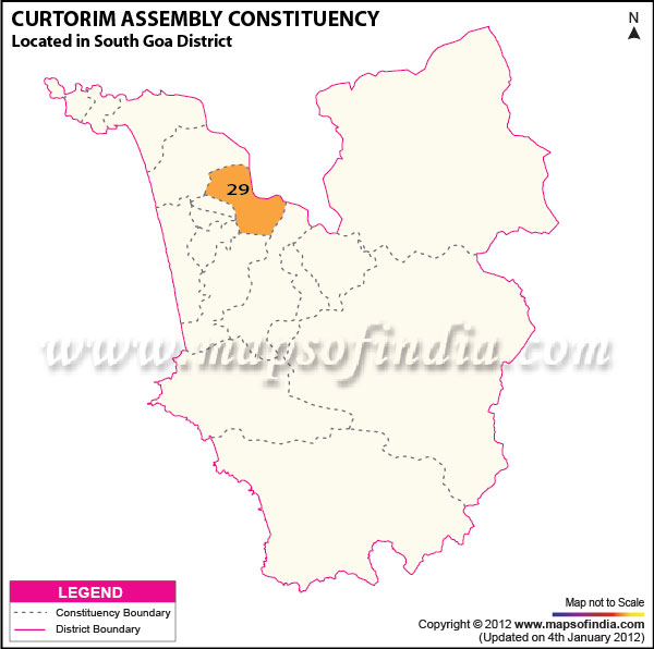 Assembly Constituency Map of Curtorim