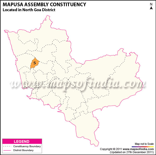 Assembly Constituency Map of Mapusa