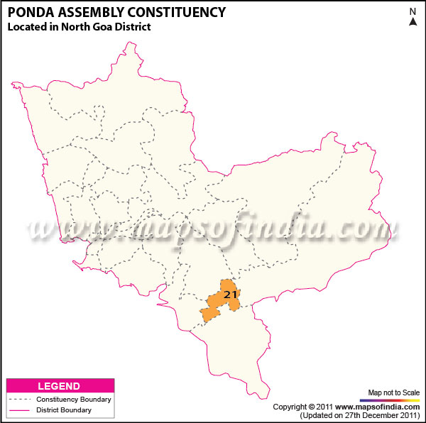 Assembly Constituency Map of Ponda