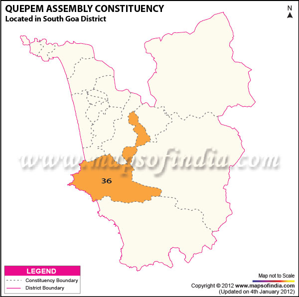 Assembly Constituency Map of Quepem