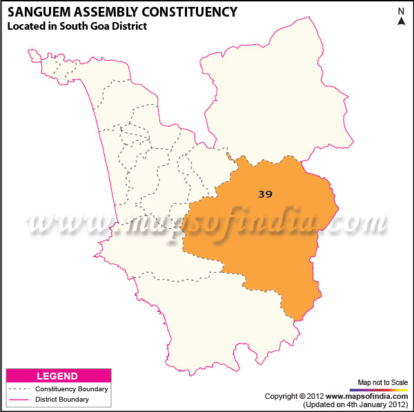 Assembly Constituency Map of Sanguem