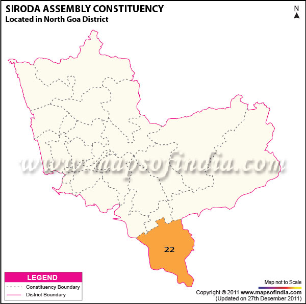 Assembly Constituency Map of Shiroda