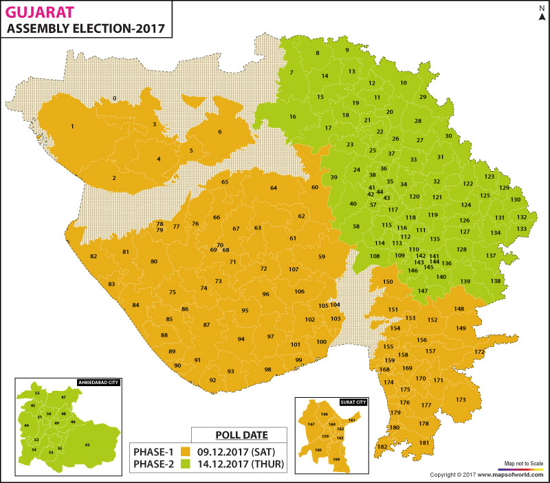 Gujarat Assembly Constituency map