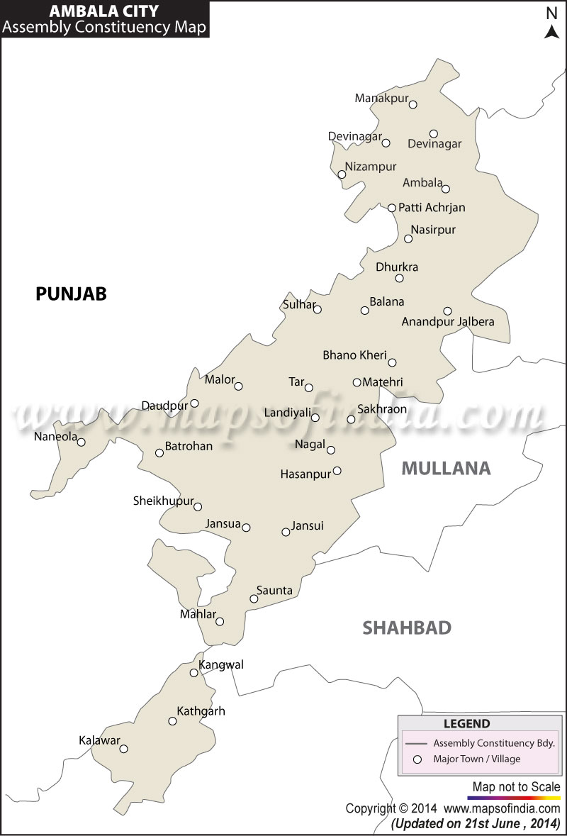 Map of Ambala City Assembly Constituency