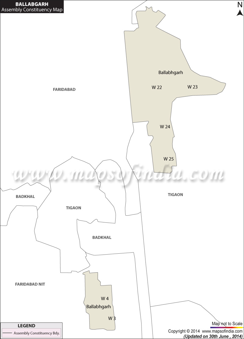 Map of Ballabgarh Assembly Constituency