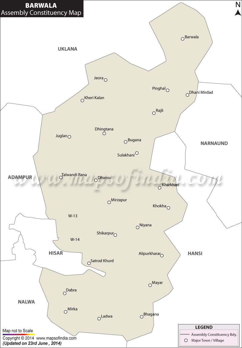 Map of Barwala Assembly Constituency