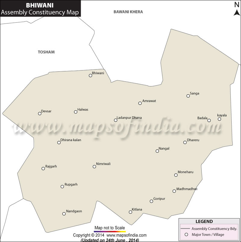 Map of Bhiwani Assembly Constituency
