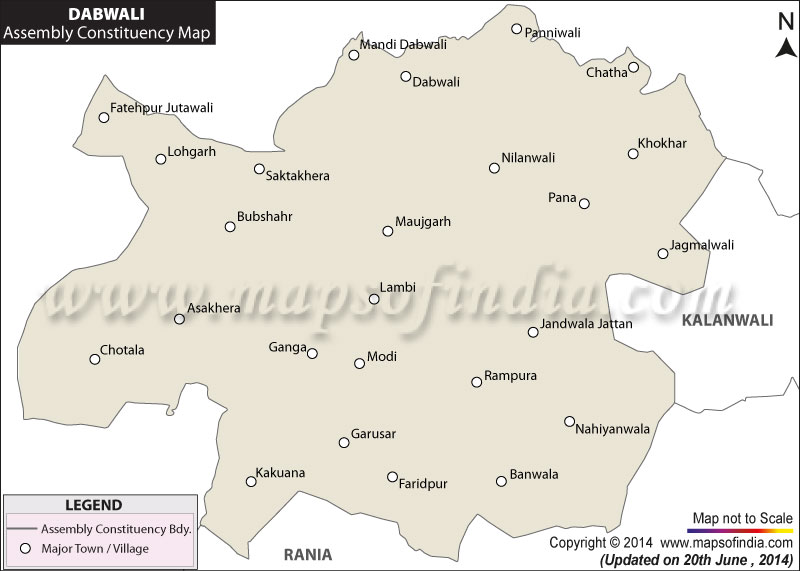 Map of Dabwali Assembly Constituency