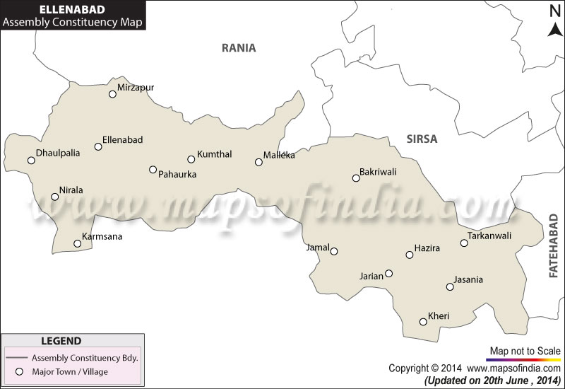 Map of Ellenabad Assembly Constituency