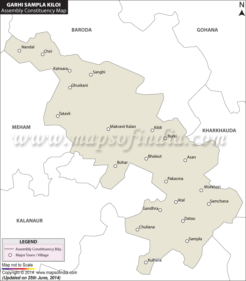 Map of Garhi Sampla Kiloi Assembly Constituency