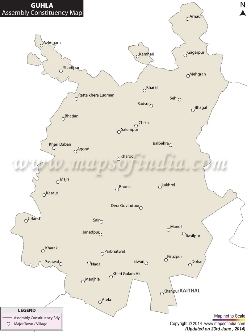 Map of Guhla Assembly Constituency