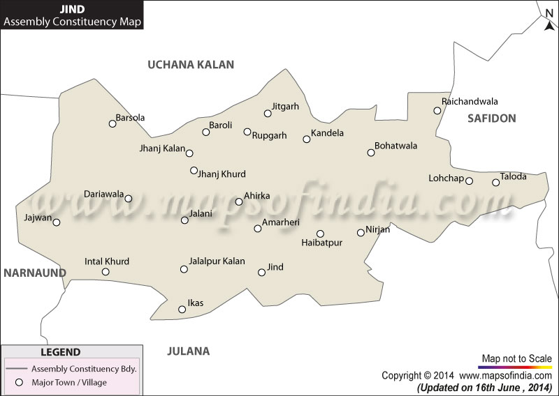 Map of Jind Assembly Constituency