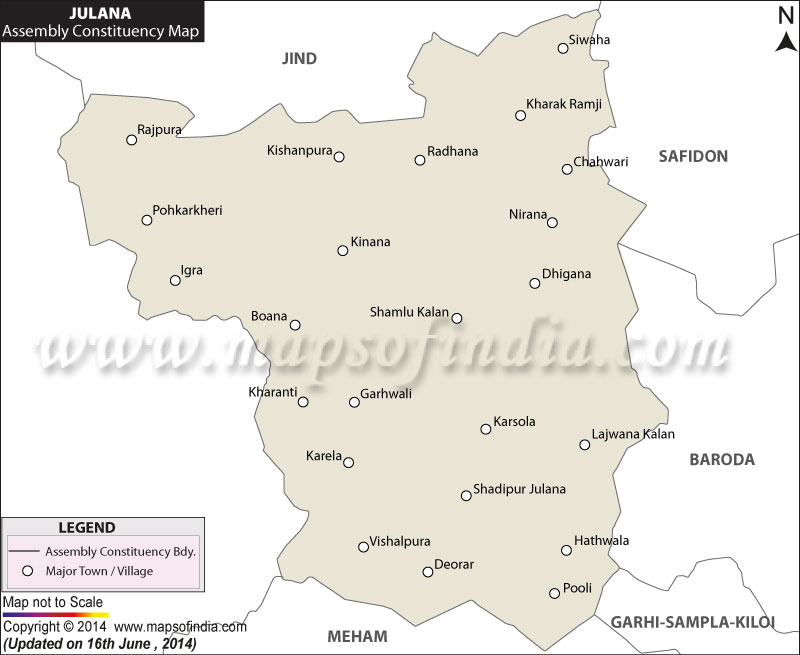 Map of Julana Assembly Constituency