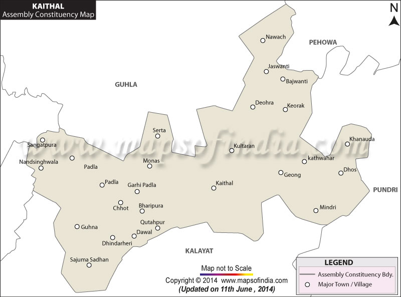 Map of Kaithal Assembly Constituency