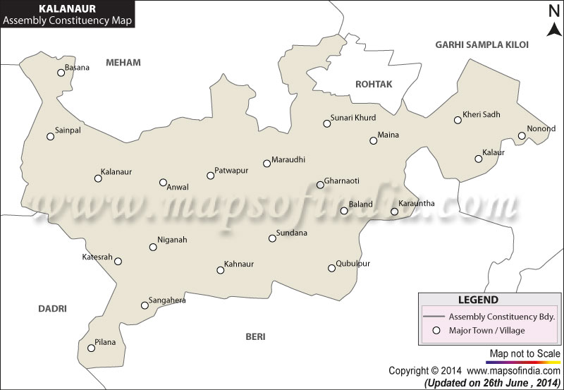 Map of Kalanaur Assembly Constituency