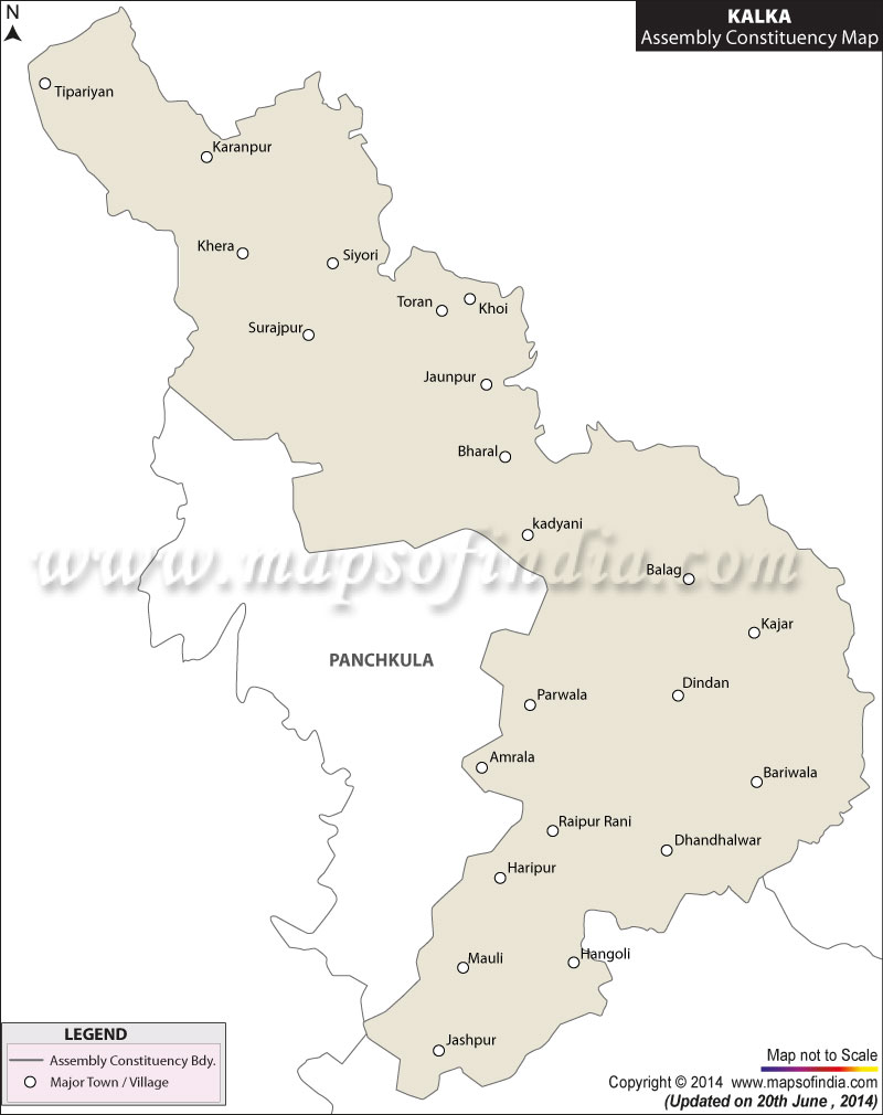 Map of Kalka Assembly Constituency