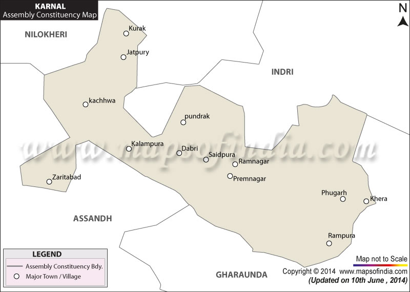 Map of Karnal Assembly Constituency