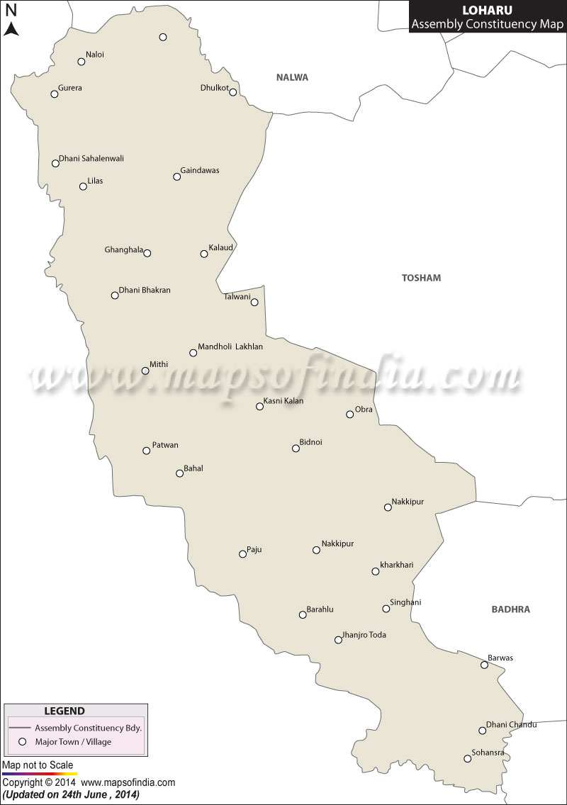 Map of Loharu Assembly Constituency