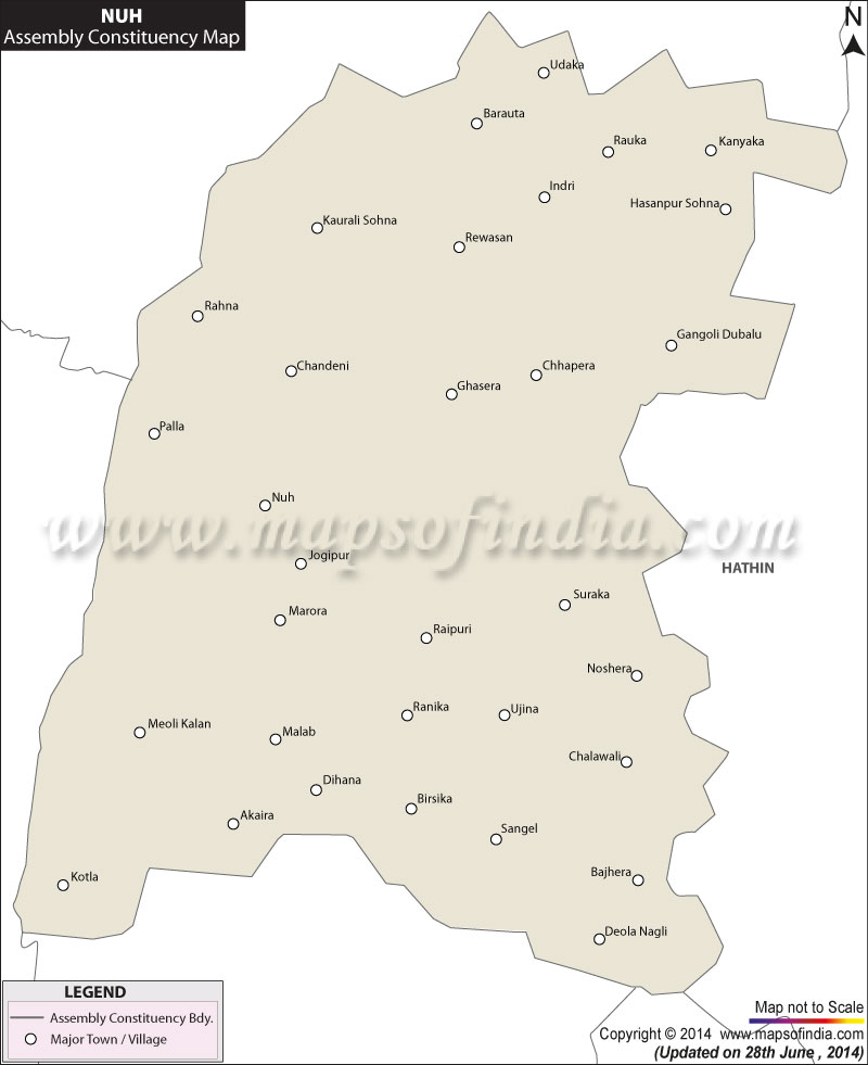Map of Nuh Assembly Constituency
