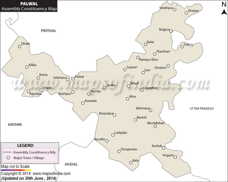 Map of Palwal Assembly Constituency