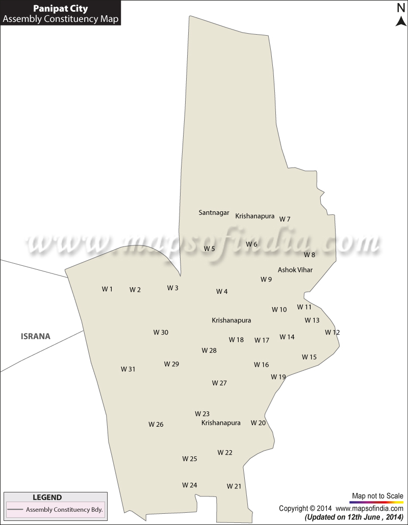 Map of Panipat City Assembly Constituency