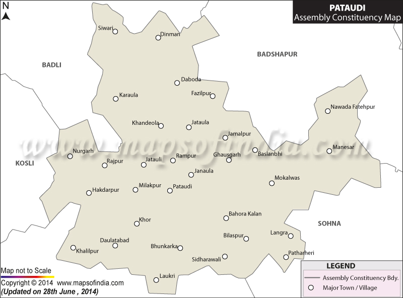 Map of Pataudi Assembly Constituency