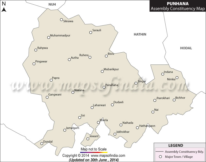 Map of Punhana Assembly Constituency