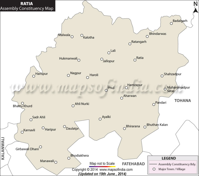Map of Ratia Assembly Constituency
