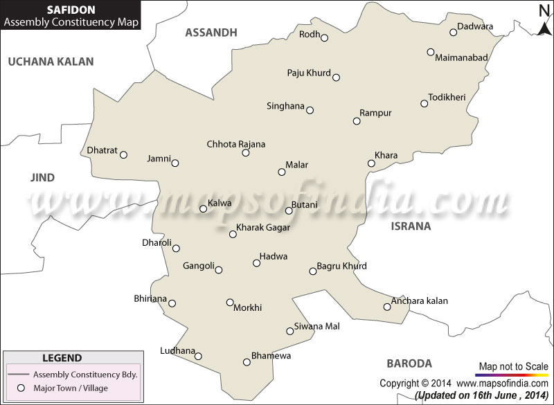 Map of Safidon Assembly Constituency