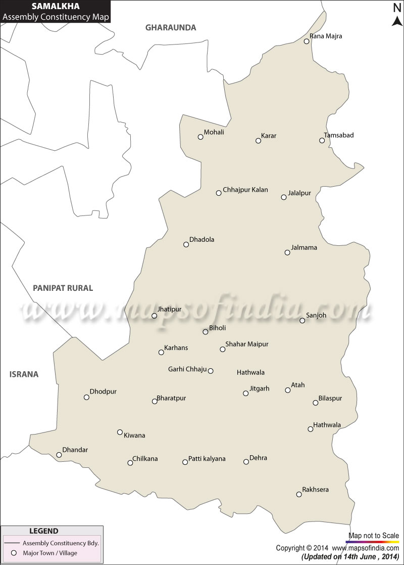 Map of Samalkha Assembly Constituency