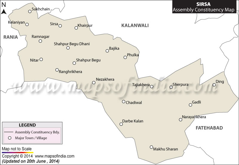 Map of Sirsa Assembly Constituency