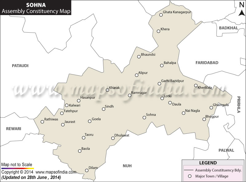 Map of Sohna Assembly Constituency