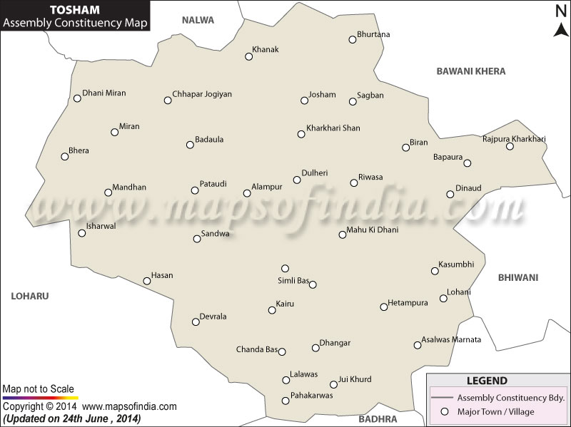 Map of Tosham Assembly Constituency