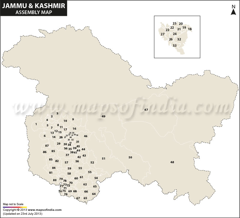 Jammu and Kashmir Assembly Constituency Map