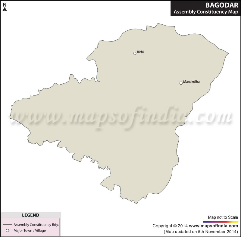 Map of Bagodar Assembly Constituency