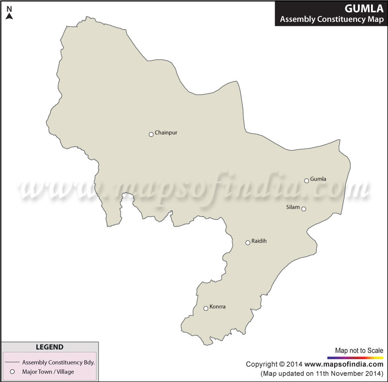 Map of Gumla Assembly Constituency