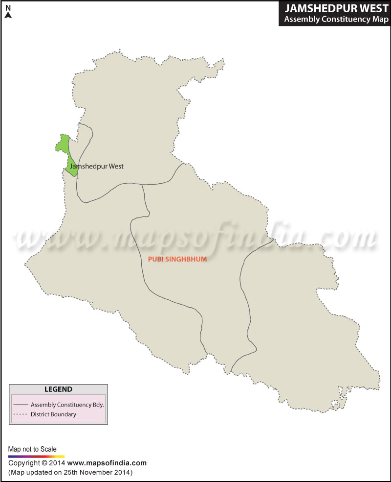 Map of Jamshedpur West Assembly Constituency