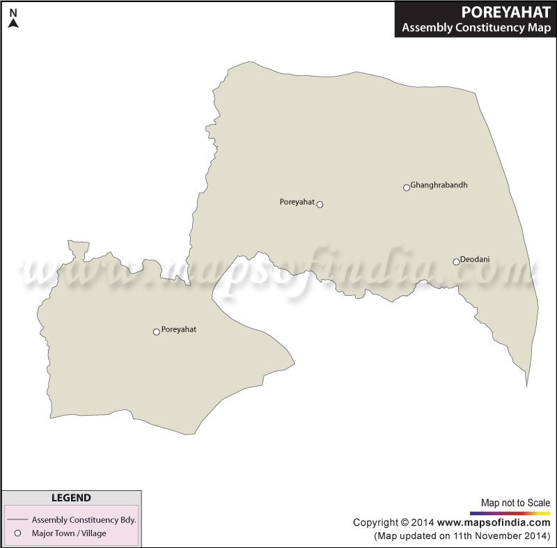 Map of Poreyahat Assembly Constituency