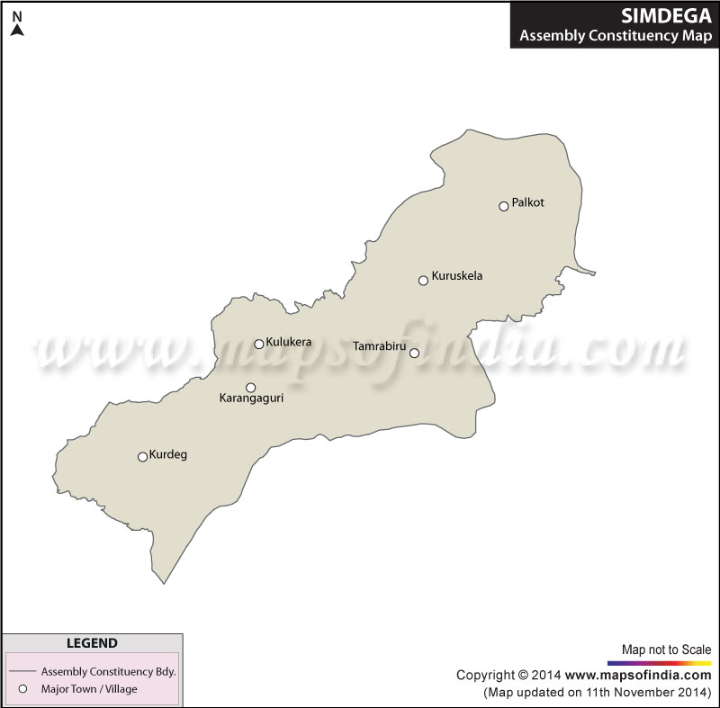 Map of Simdega Assembly Constituency