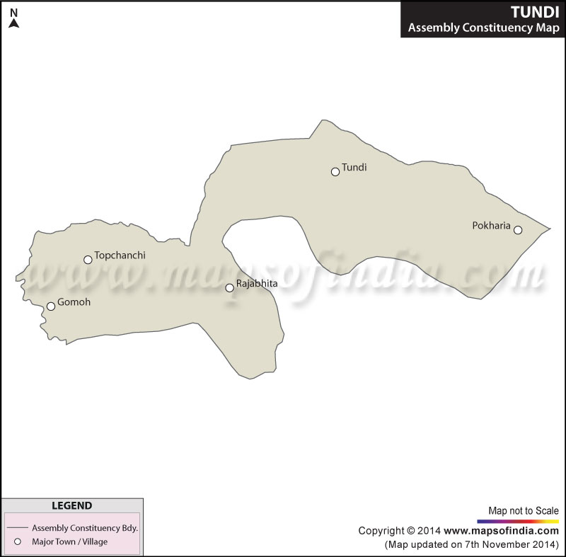 Map of Tundi Assembly Constituency