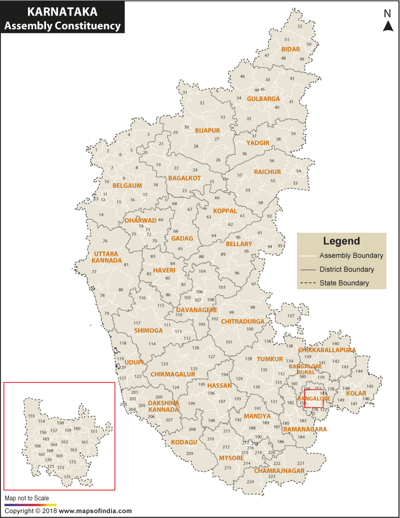 Karnataka  Assembly Constituency Map