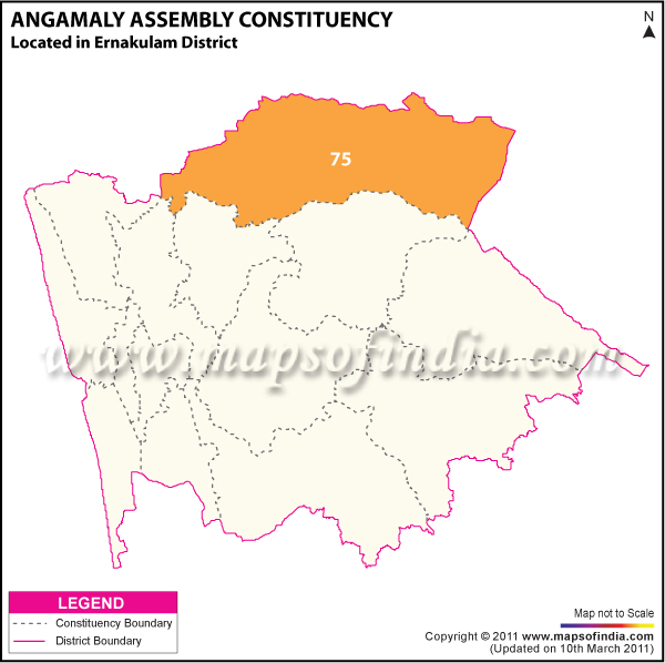 Angamaly Assembly Election Results 2016, Winning MLA List, Constituency Map