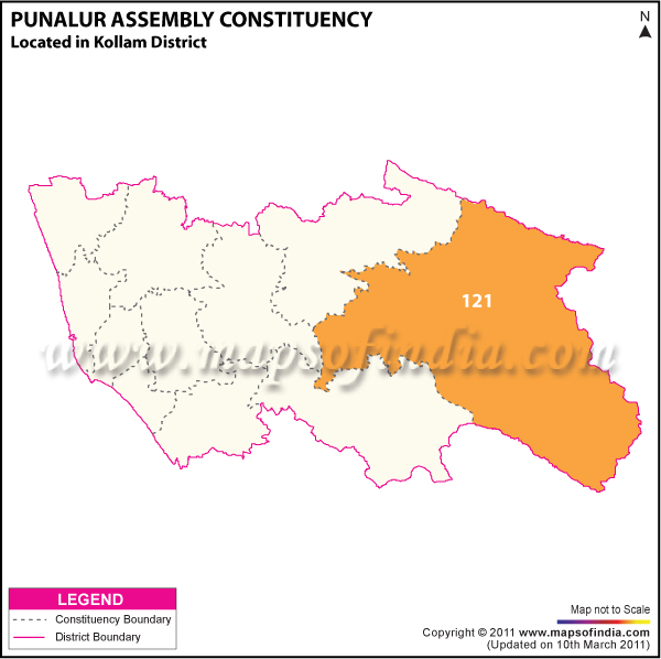 Punalur Assembly Election Results 2016, Winning MLA List, Constituency Map