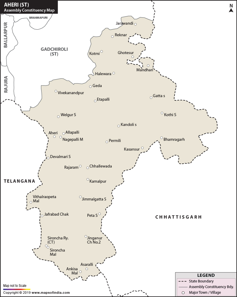 Aheri Assembly Constituency Map