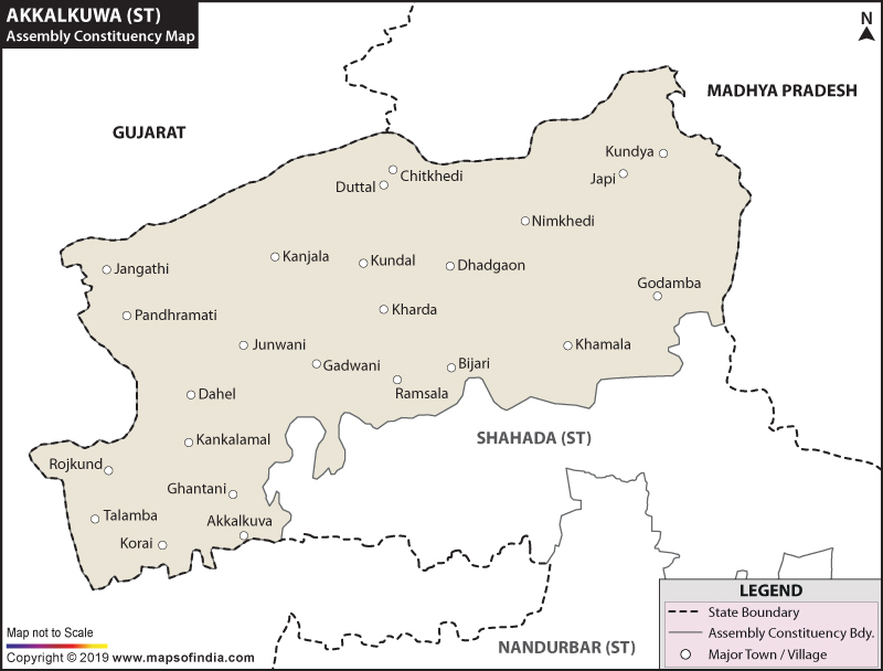 Akkalkuwa Assembly Constituency Map