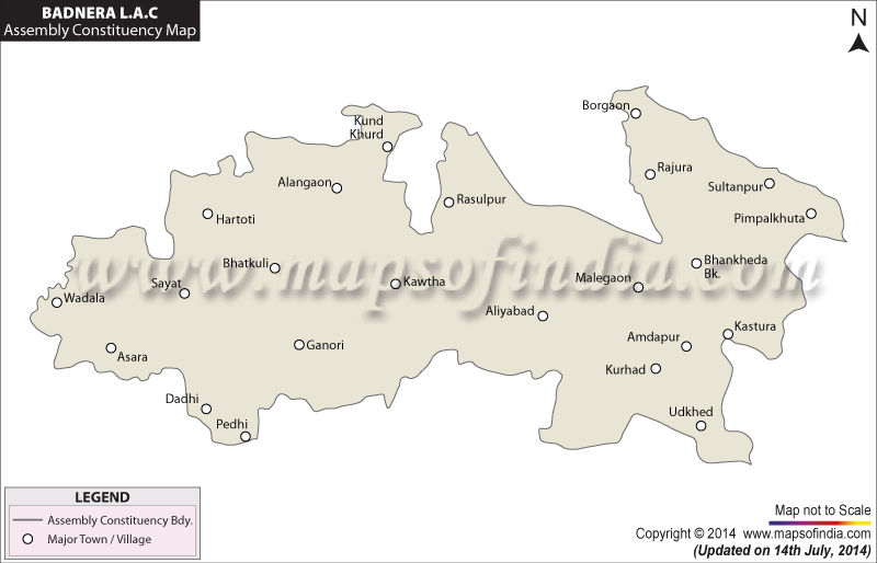 Badnera Assembly Constituency Map