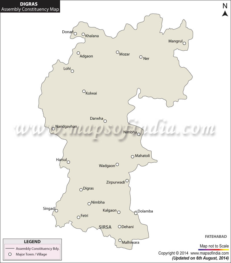 Digras Assembly Constituency Map